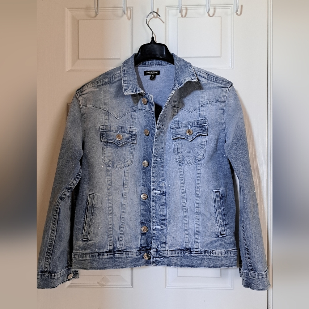 True Religion Women's Crystal Oversized Jimmy Jacket
